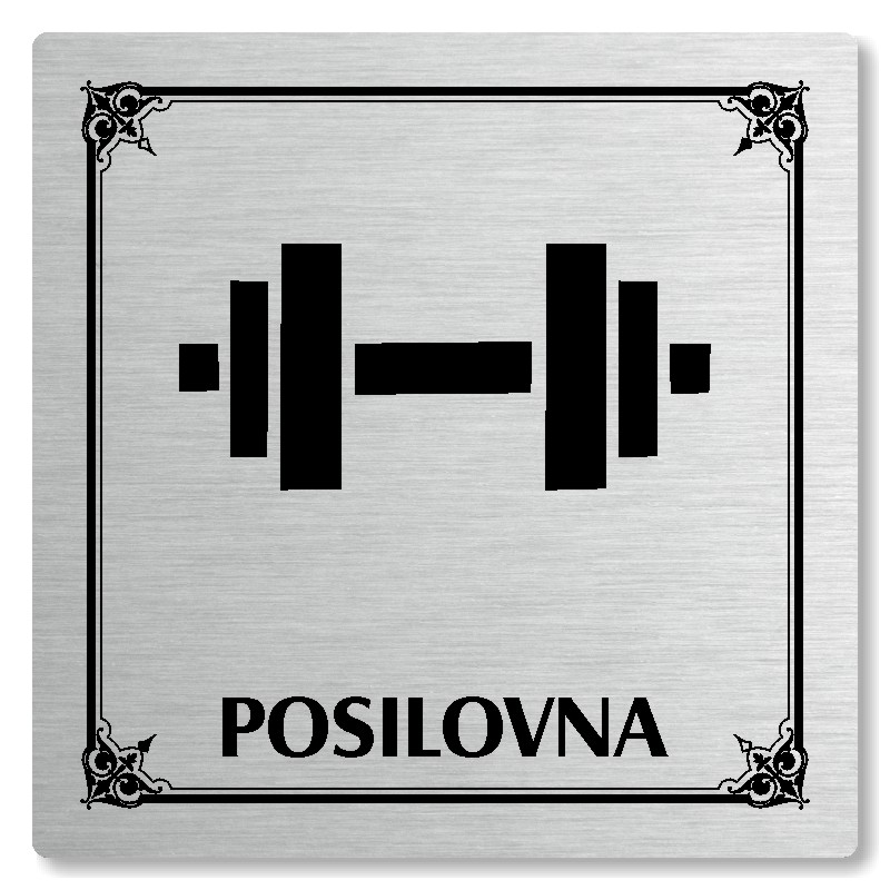 Posilovna, 80x80mm, stříbrná, Nebraska
